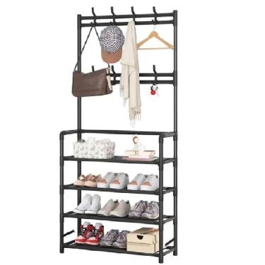 Imagem de Estante Porta Brinquedos Sapateira Organizadora Sapatos Multiuso Arara Modular Quarto Guarda Roupa 4 Prateleiras Cabidei