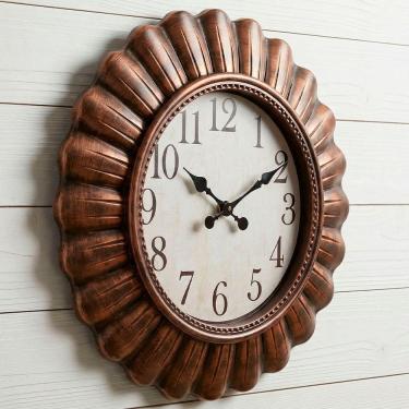 Imagem de Relógio Parede Analógico Decorativo Com Moldura Rústico 50cm