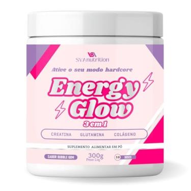 Imagem de Creatina Rosa Monohidratada 3 em 1 Energy Glow com Colágeno Hidrolisado (Chiclete)