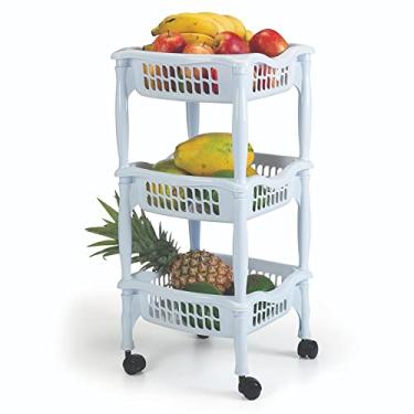 Imagem de Fruteira Modular com 3 Andares e Rodizio - 61X32X33CM