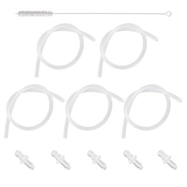 Imagem de 5un Conjunto de Tubos Leite, com 5 Conectores e 1 Escova Kit Substituição de Tubos Leite em Silicone Compatível com Jura GIGA 6 10 W10 X5 S8 E8 Z10 Z8 Z7 Z5 Z6 Z8 Z9 J6 J8 J9 S80 WE8 C9