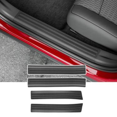 Imagem de powoq Protetor de soleira de porta interior compatível com Chevy Equinox GMC 2018-2026 Protetor de soleira de porta de terreno NO EV TPE protetor de entrada de substituição para acessórios Chevy