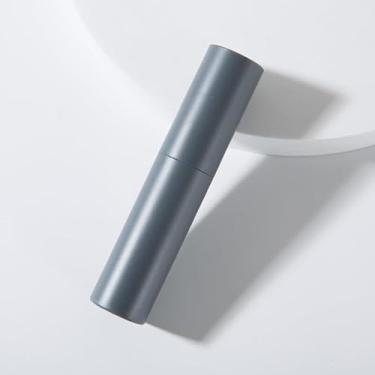 Imagem de Atomizador de perfume rotativo de 10 ml para cosméticos e uso oral, frasco de spray recarregável com forro interno de vidro 10,8 x 2,3 cm, Cinza escuro, 0.3 Ounces