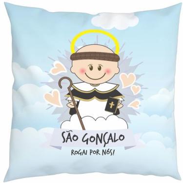 Imagem de Almofada Com Enchimento Oração Santinhos São Gonçalo - Fabrika De Fest
