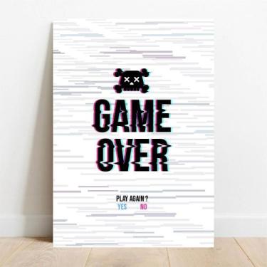 Imagem de Placa Decorativa Game Over - TaColado, 40x60cm