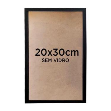 Imagem de Moldura Quadro Caixa 3cm 20x30cm Foto Poster Ilustração Sem Vidro - Vá