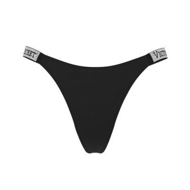 Imagem de Calcinha Fio Dental Victoria's Secret Very Sexy Shine Preta M