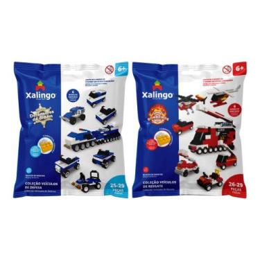 Imagem de COMP Kit Blocos de Montar Xalingo Resgate Bombeiros e Defensores da Or