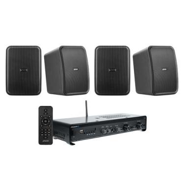 Imagem de COMP Kit Som Ambiente Externo Frahm: 2x Pares de Caixas CS 5 + Amplifi