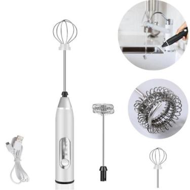 Imagem de Mixer Misturador Mix Portátil Premium Recarregável Usb Cor Branco 110V