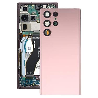 Imagem de HUANGYUNCHAO Acessórios telefônicos Tampa traseira da bateria com capa de lente da câmera para Samsung Galaxy S22 Ultra 5G SM-S908B Substituição do telefone celular