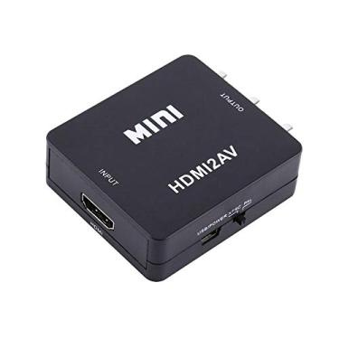 Imagem de Adaptador HDMI para RCA, Adaptador HDMI para AV, Conversor HDMI para AV Mini HDMI2AV, para Câmera HD para Displayer(black)