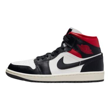 Imagem de Jordan WMNS Air Jordan 1 MID SE DO6699 200 feminino, Preto/vela vermelha para academia, 5.5