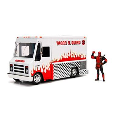 Imagem de Deadpool Taco Truck with Deadpool Diecast Figure Marvel Series Diecast Model by Jada"""
