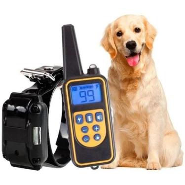 Imagem de Colar Coleira Eletrônica Adestramento Cachorro Recarregável Cães Cacho