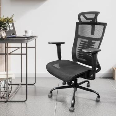 Imagem de Cadeira de escritório Python Fly malha ergonômica - apoio da lombar ajustável, assento com fluxo de ar, apoios de braços ​​3D, capacidade de 150 kg