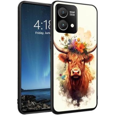 Imagem de DSRGRGFDJ Capa para Motorola Moto G Stylus 5G 2023 capa de 16,5 cm, capa de silicone ultrafina, antiarranhões e à prova de choque - Highland Cow
