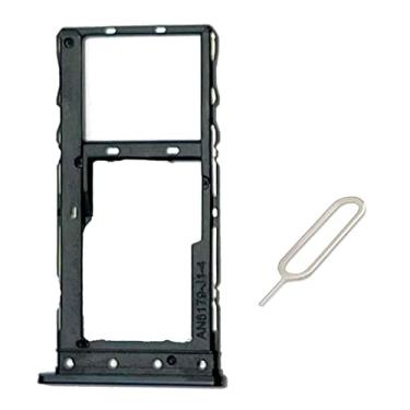 Imagem de UPONEW Para Motorola Moto G 5G 2022 XT2213DL XT2213-3 XT2213 Bandeja de cartão SIM e suporte de cartão SIM Micro SD Peça de reposição (preto)