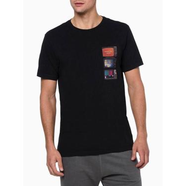 Imagem de Camiseta Calvin Klein Masculina TV Screens Preta - CM3OC01TC833-0987-Masculino
