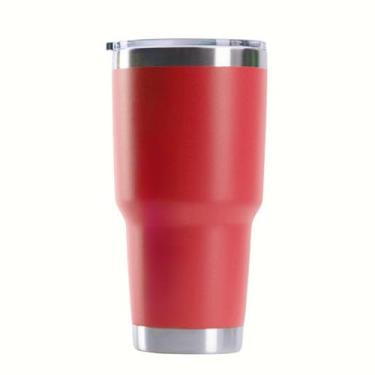 Imagem de Gteller Copo de aço inoxidável de 850 ml, caneca de viagem com isolamento de parede dupla com tampa (vermelho)