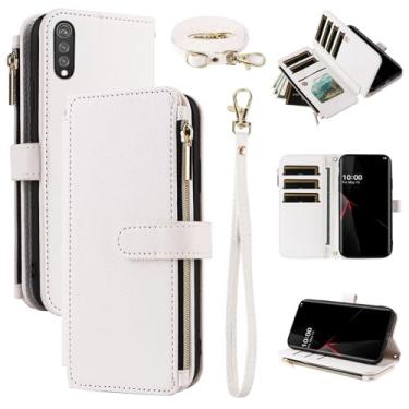 Imagem de Furiet Capa carteira para LG Velvet 5G/LGVelvet Verizon G5 UW T-Mobile 2020 com mais de 10 porta-cartões de couro PU de luxo flip suporte com zíper bolsa para celular à prova de choque para LM G900UM