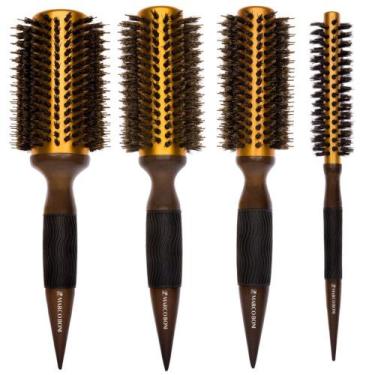 Imagem de Kit 4 escovas termicas metalicas javali P M G gg marco boni 80/60/55/3