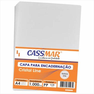 Imagem de Capa Para Encadernação Cristal Line A4 PP 0,30 1000un - Cassmar