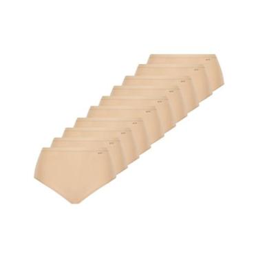 Imagem de Kit com 10 Calcinhas Alta Loba 40351-001 - LUPO, Bege, G