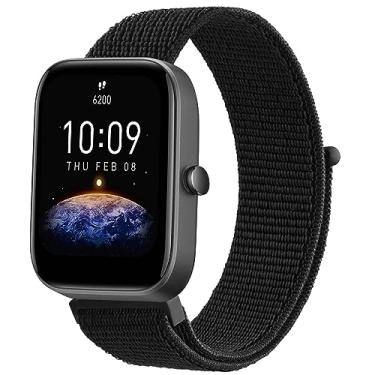 Imagem de Wanme Pulseiras compatíveis com Amazfit Bip 3 / Bip 3 Pro / Bip U Pro / Bip / Bip Lite / Bip S / Bip S lite / Bip U, 20 mm de liberação rápida de nylon macio pulseira de substituição esportiva para relógio inteligente Amazfit GTR Mini / GTS 4 / GTS 4 Mini / GTS 3 / GTS 2e / GTS 2e / GTS 2 mini / GTS
