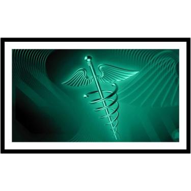 Imagem de Quadro Decorativo Medicina Médicos Bastão de Esculápio Asclépio Consul
