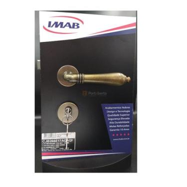 Imagem de Fechadura porta externa lily imab antique ouro velho aq colonial class