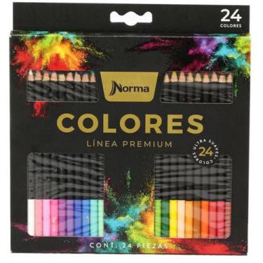 Imagem de Lápis de COR Redondo Norma Premium 24 Cores - Waleu