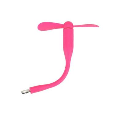 Imagem de Mini Ventilador Bendable USB Portátil Flexível Rosa - DualComp