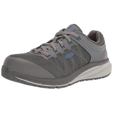 Imagem de KEEN Utility Men's Vista Energy Low Height Composite Toe Industrial Work Sneakers, Steel Grey/Baleine Blue, 7