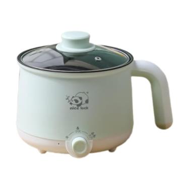 Imagem de IEUDNS Panela elétrica de arroz elétrica multifuncional de aço inoxidável para macarrão, mini panela de viagem para sopa, fritar mingau, Sem Vaporizador