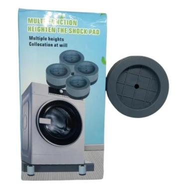 Imagem de Kit 2 Pé Nivelador Máquina Geladeira Lava Seca Anti Vibração Fogão - h