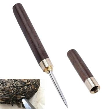 Imagem de FJYXCHENXM Picador de gelo para quebrar o gelo, ferramenta de palhetas de gelo de aço inoxidável com cabo de madeira e capa para bares de cozinha, acampamento, restaurante, barman