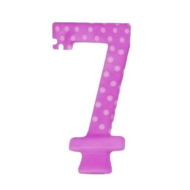 Imagem de Vela De Aniversário Poá Lilás - N7