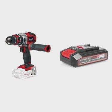 Imagem de Kit Parafusadeira a Bateria Te-cd 18 Li-i Brushless com Bateria Power-x-change 18v 2,5...
