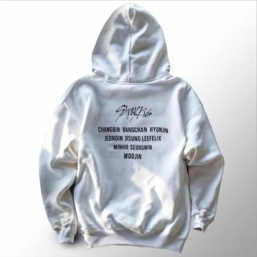 Imagem de Blusa Moletom Canguru Capuz Stray Kids K-pop - Lobo Sete, Branco, M