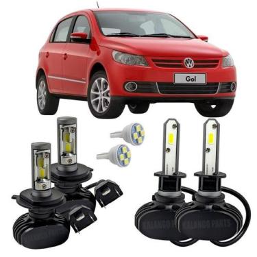 Imagem de Kit Ultra Led Farol Alto Baixo H4 Milha HB4 Gol G5 08 A 2012 - Autovex