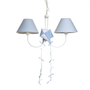 Imagem de Lustre 2L Simples Com 2 Pipas Quarto Bebê Infantil Menino - Potinho de