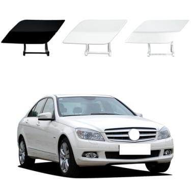 Imagem de CZShiYue Tampa de arruela de farol de substituição para para-choque dianteiro para Mercedes-Benz C-Class W204 2007 2008 2009 2010 2011 A2048802124 A2048802224 (preto, passageiro direito)
