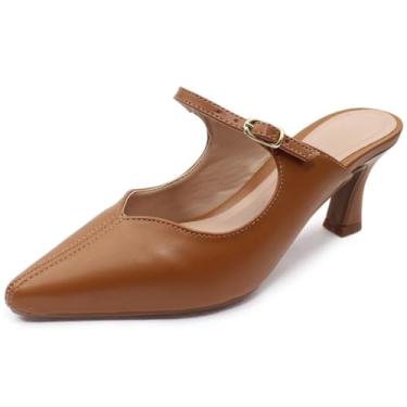 Imagem de Scarpin Mule Re&Ton Moderno Salto Baixo SC16 (Marrom, BR, Adulto, Numérico, 37)