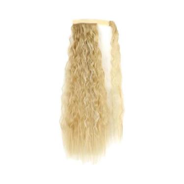 Imagem de Extensões De Cabelo Sintético Longo Ondulado Em Tom Marrom Loiro Com R