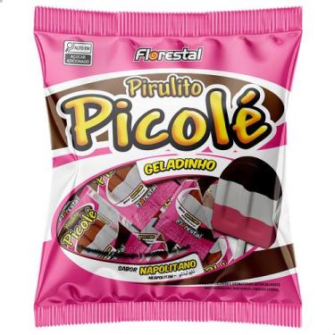 Imagem de Pirulito Picolé sabor Napolitano Geladinho Refrescante Florestal Pacot