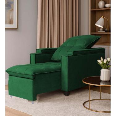 Imagem de Poltrona Papai Reclinável Pulse Porta Copos Carregador usb Verde