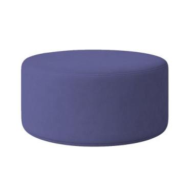Imagem de Puff Redondo Cartagena 1 Metro Veludo - 7 Decor, Azul Marinho