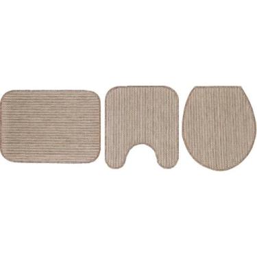 Imagem de Jogo de Banheiro Artesanal Look Gerbera A com 3 Pecas - RAYZA Tapetes 