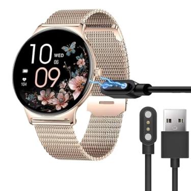 Imagem de Compatível com carregador de relógio inteligente LIGE FV12, carregador de substituição magnético Lamshaw compatível com relógio inteligente LIGE FV12 - 1,43 polegadas (preto)